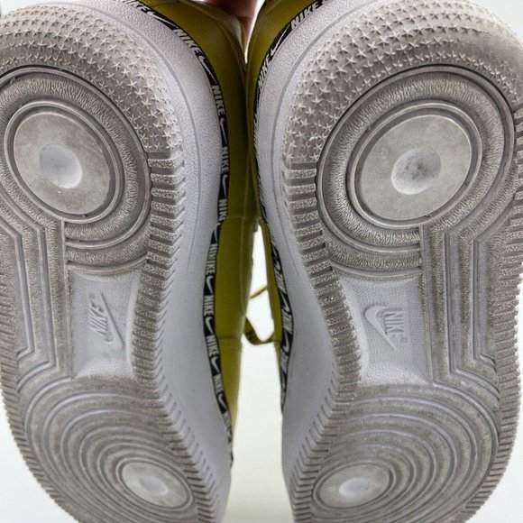 NIKE Women's Air Force 1 Low SE Premium OVERBRANDING in BRIGHT CITRON sz  9-VGUC - Picture 15 of 15